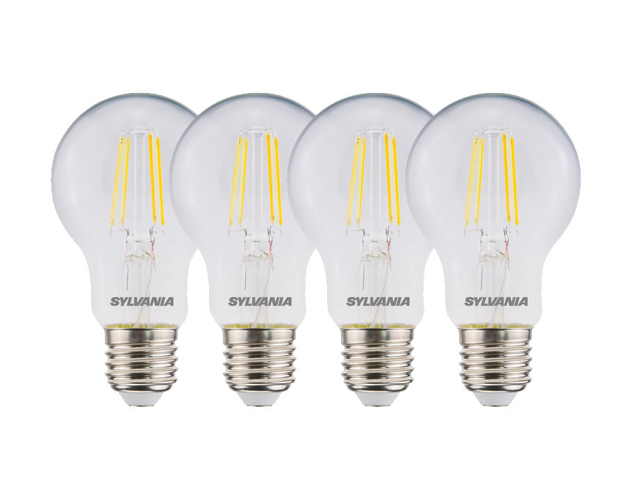 Sylvania LED LAMPE E27 470 lm Bol trasparente 4 pezzi