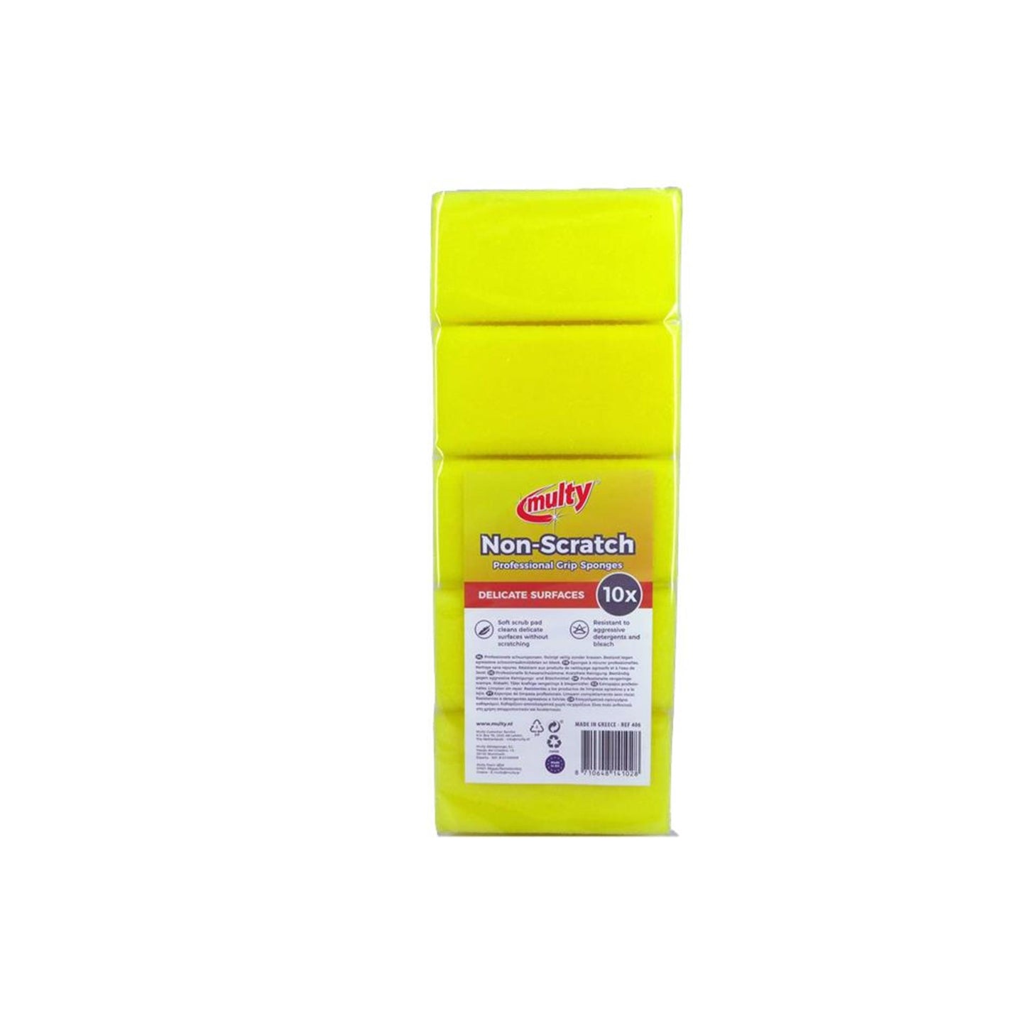 Multy estropajos antirayaduras 10uds amarillo