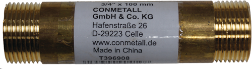 Cornat raccordo ms in ottone mm 3 4 100mm - t396908