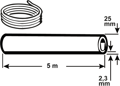 Cornat pe-hd tubo pieghevole 25x2,3mm 5m - t612005