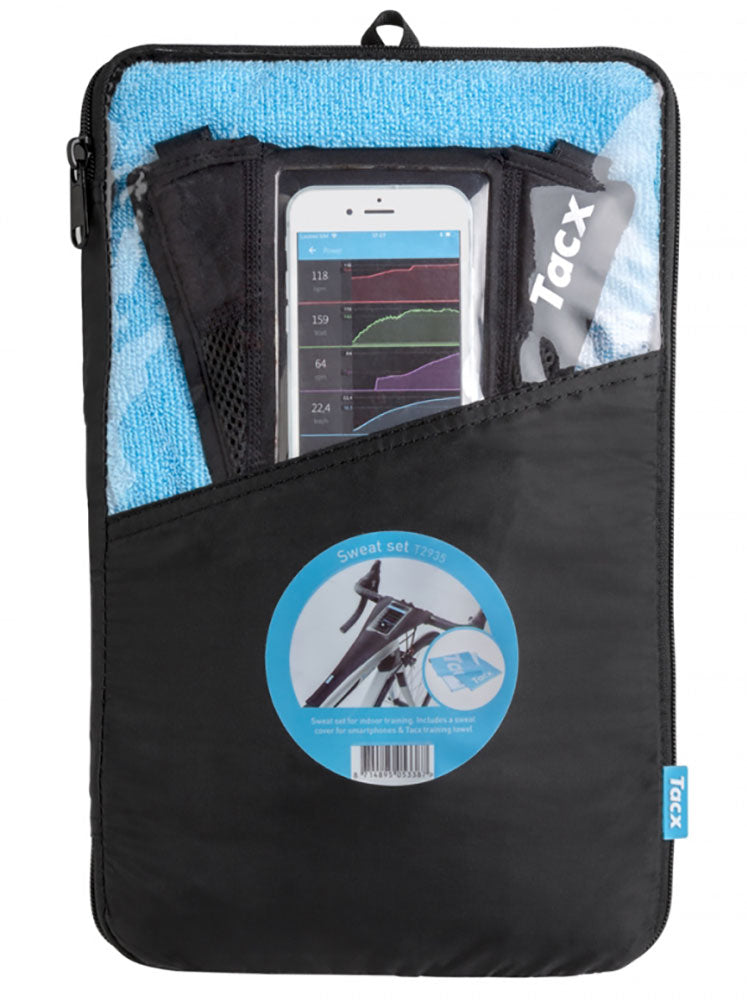 Set sudore Garmin tacx® incl. raccogli sudore per smartphone + asciugamano t2935