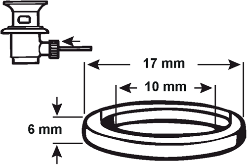 Guarnizione Cornat per rubinetto di scarico 2pz - tec317418