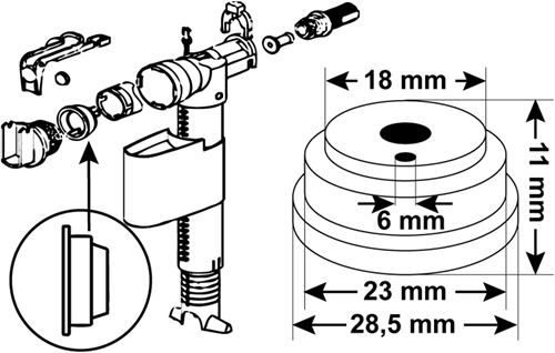 Junta Cornat para grifo Wisa Abu Grohe - tec380428