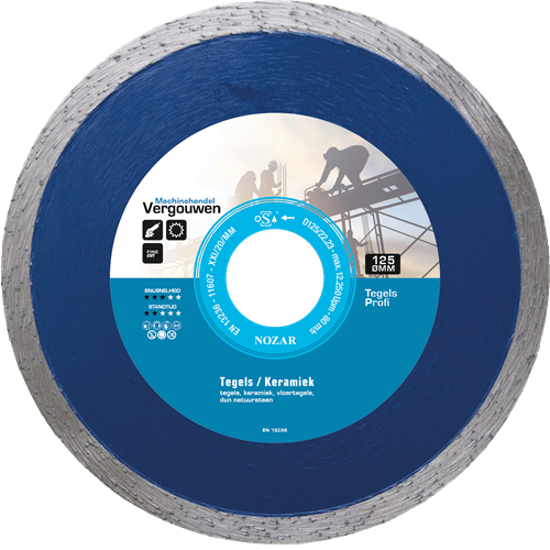 Sega diamantata Vg 125 piastrelle 22,2 mm pro