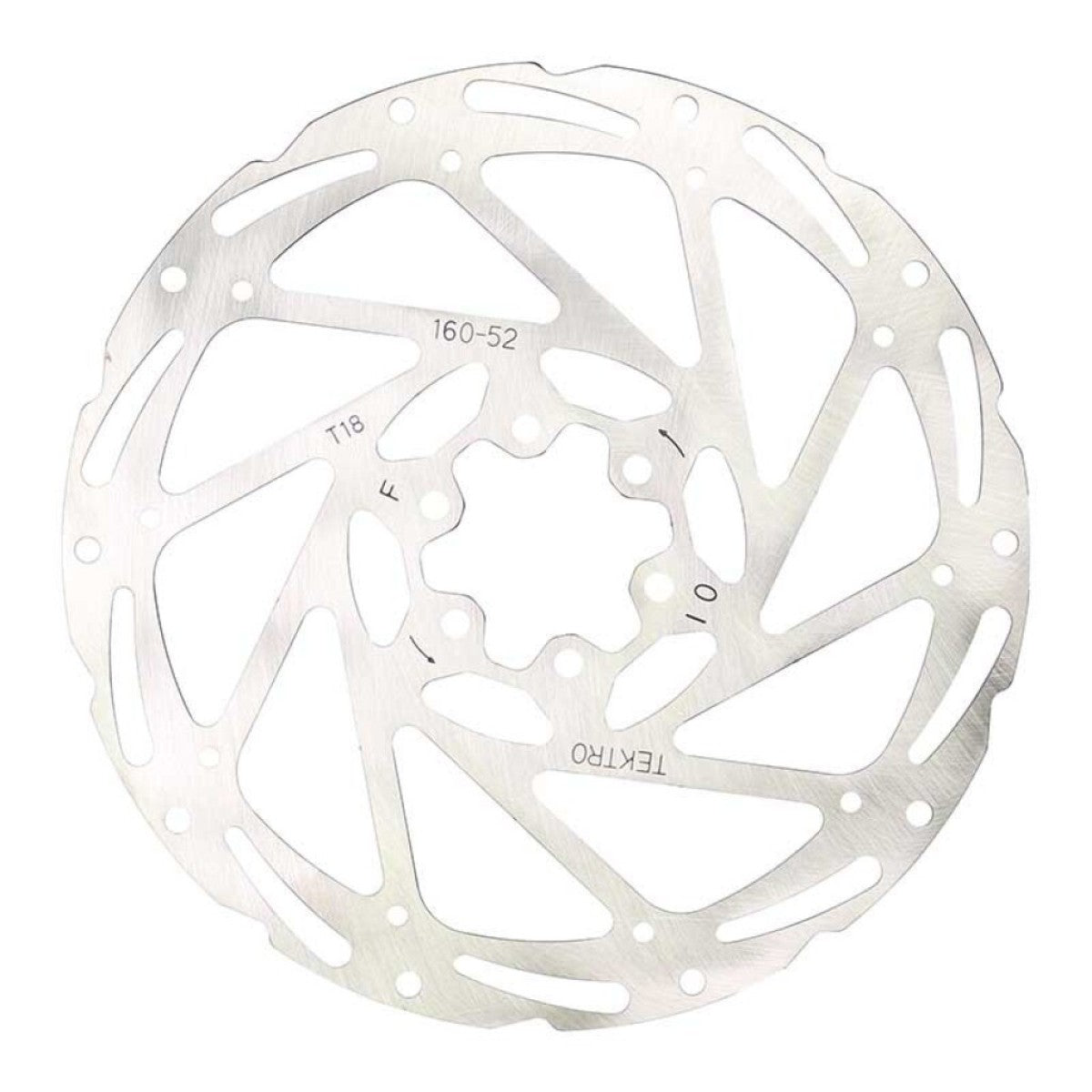 Rotor de freno de disco TEKTRO TR160-52 Ø160 mm, plata