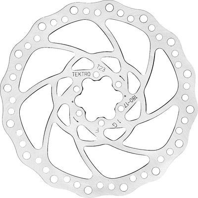 Disco de freno Tektro tr180-17 180mm 2.3mm 6 agujeros plata