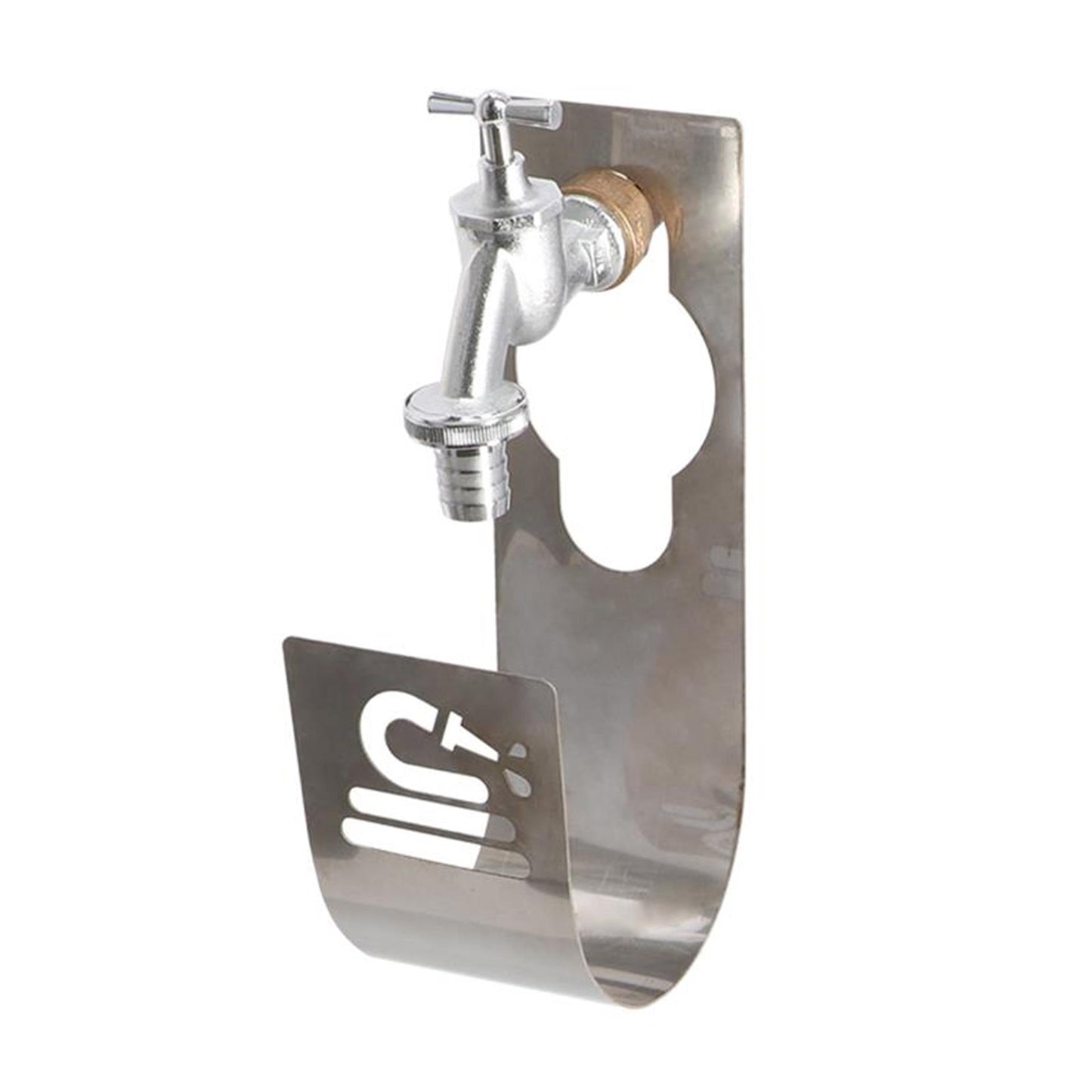 Rubinetto portagomma Esschert design in acciaio inox