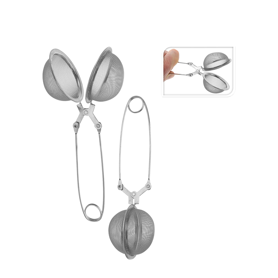 Colador de té exprimidor de acero inoxidable.