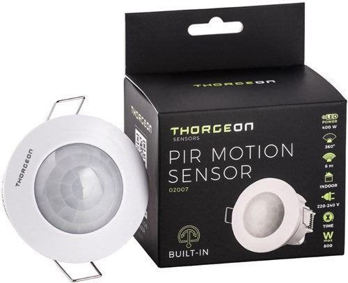 Thorgeon detector de movimiento empotrado en techo 360 grados plano blanco - 3900526