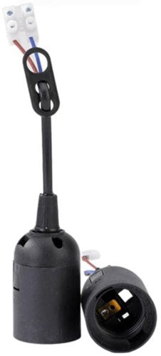 Portalampada Thorgeon e27 nero - attacco mobile - 6042641