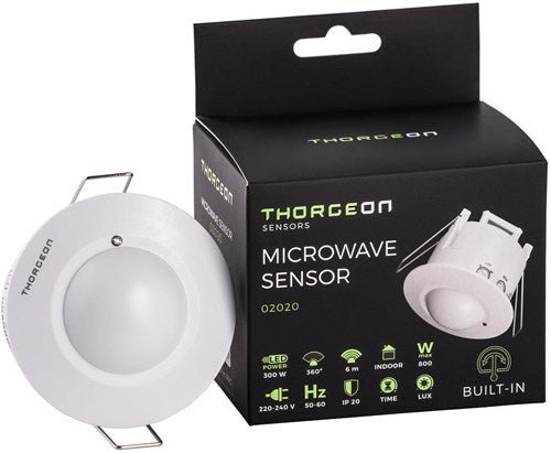 Sensore di movimento radar Thorgeon da incasso a soffitto 360 gradi bianco - 3900544