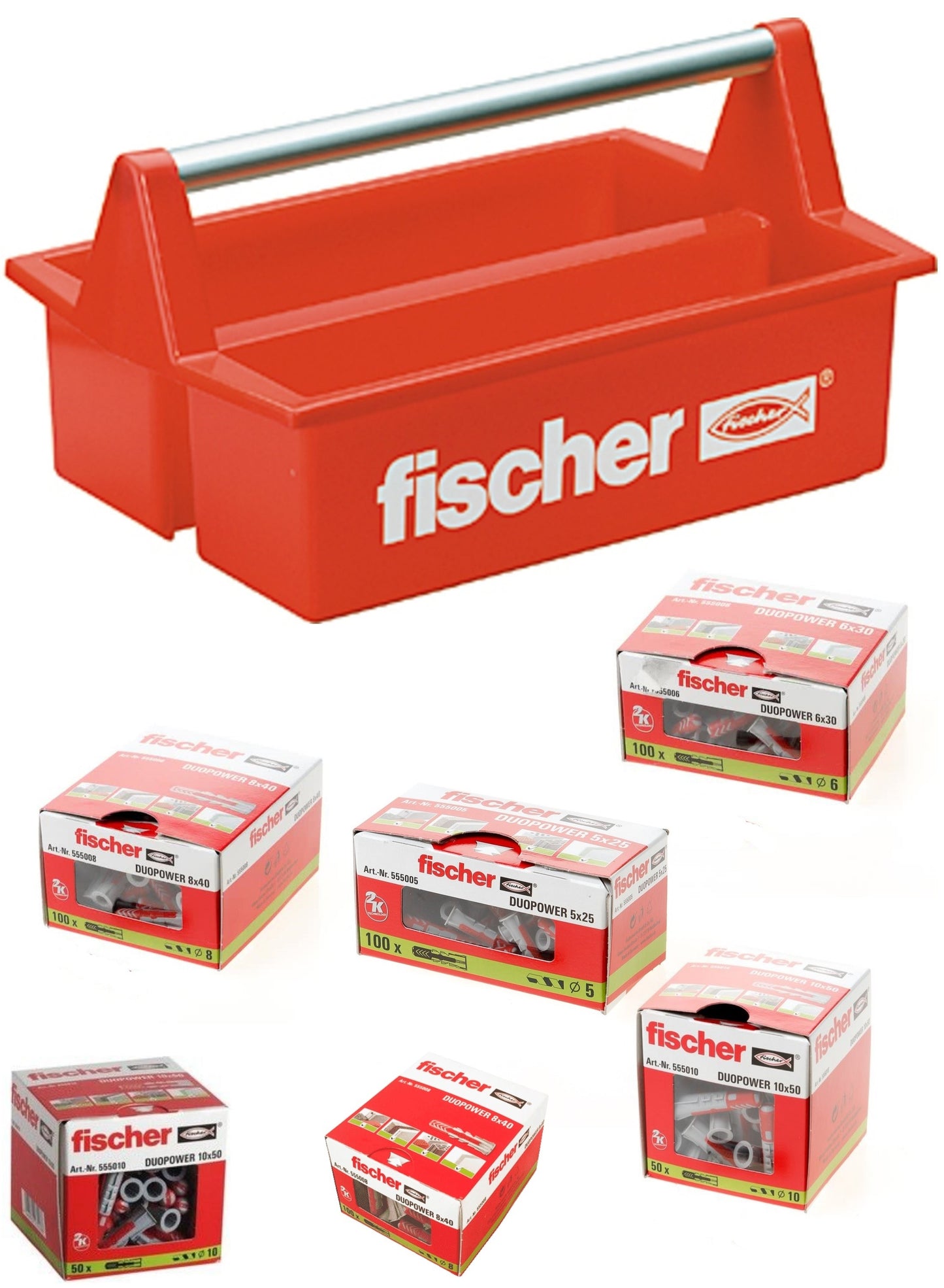 Fischer enchufe duopower surtido 395 piezas en mobibox