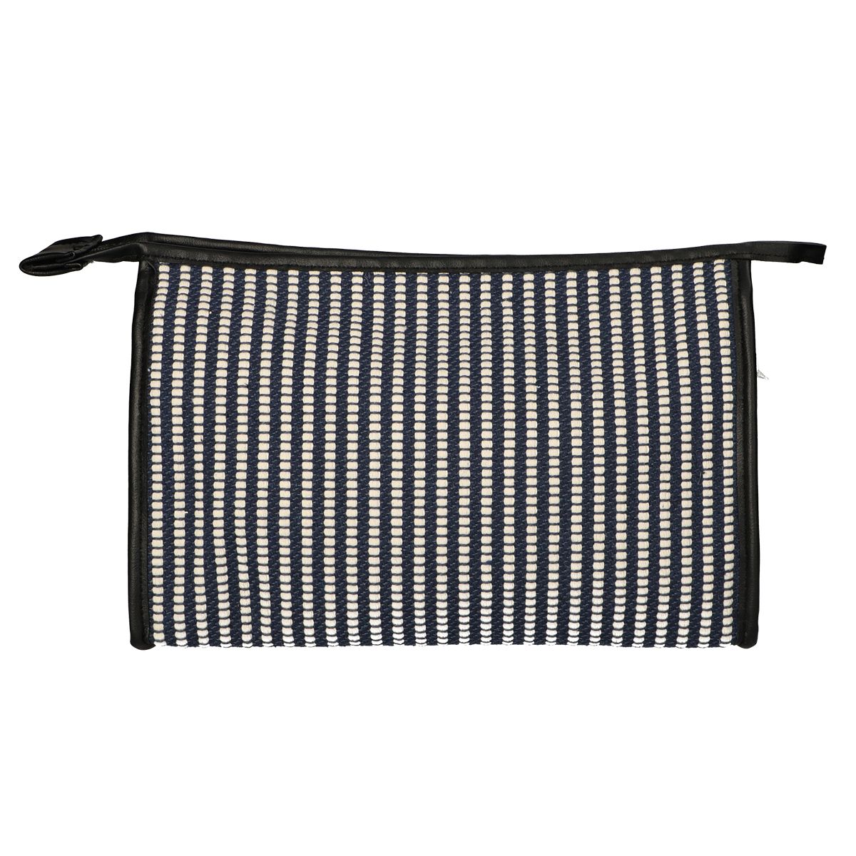 Traveller toilettas stripe blauw creme 30x20cm
