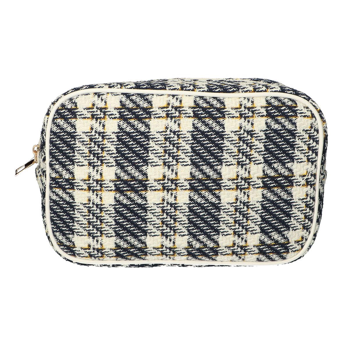 Traveller toilettas box tweed ruit 26x16cm