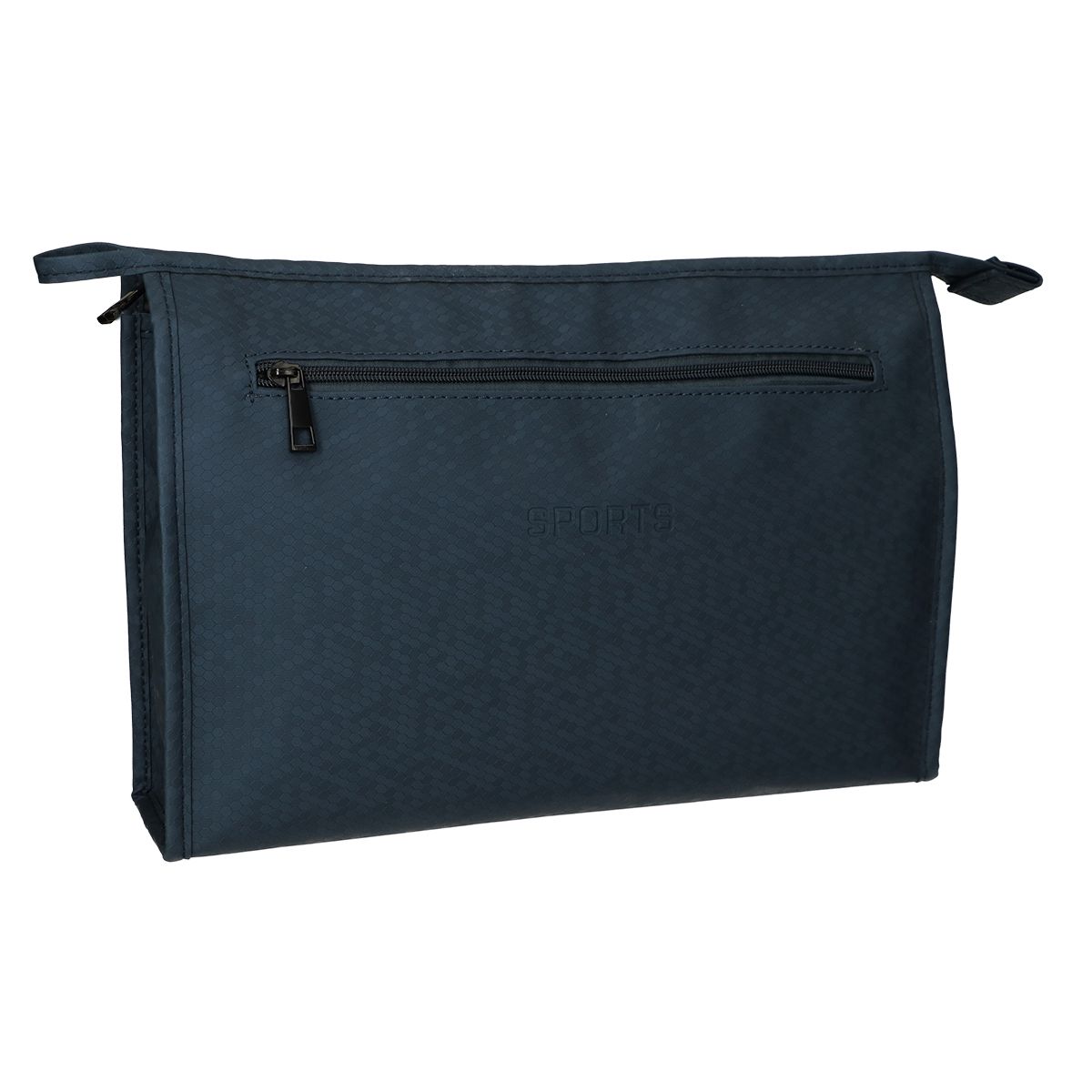La borsa da toilette per viaggiatore strappa blu orizzontale 35x24 cm