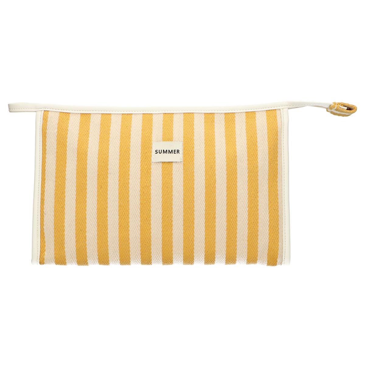 Neceser de viajero verano amarillo a rayas 29cm x 19,5cm
