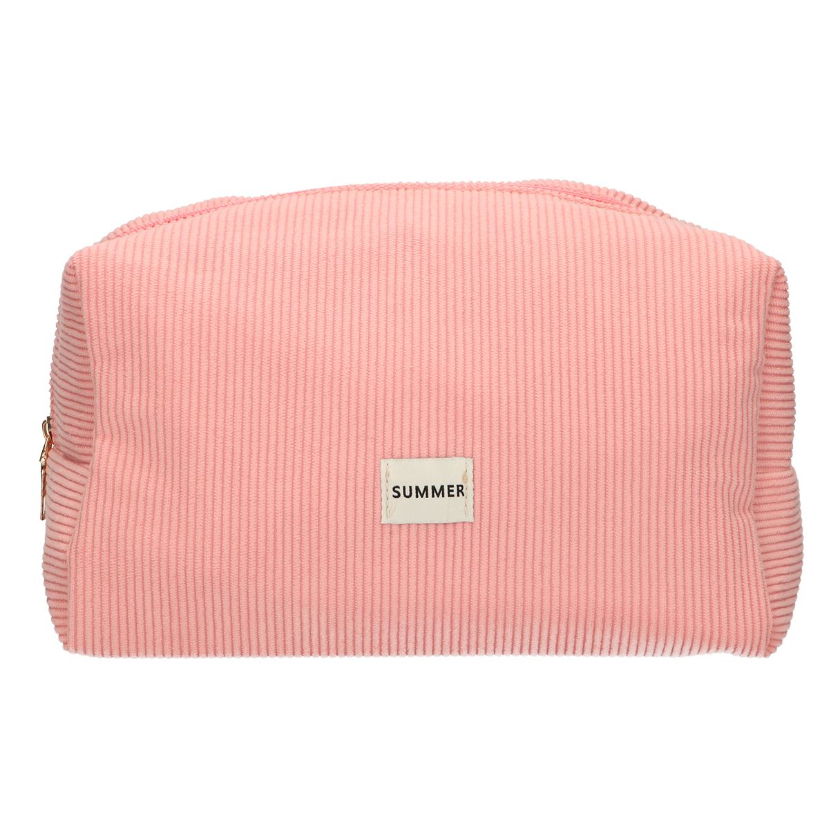 Neceser de viaje costilla impermeable rosa 24,5cm x 18,5cm