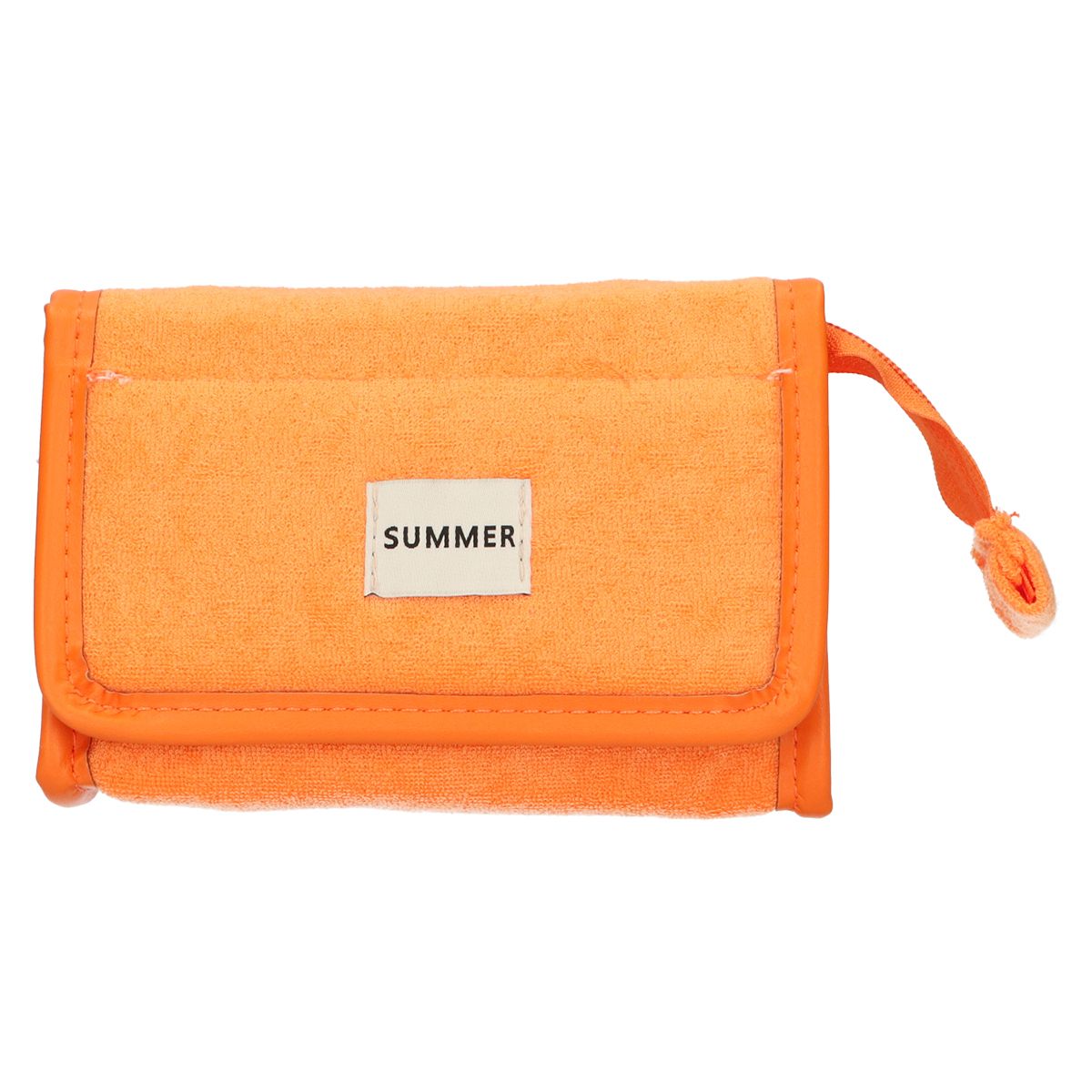 Borsa per specchio da viaggio in spugna arancione 16,5 cm x 12 cm