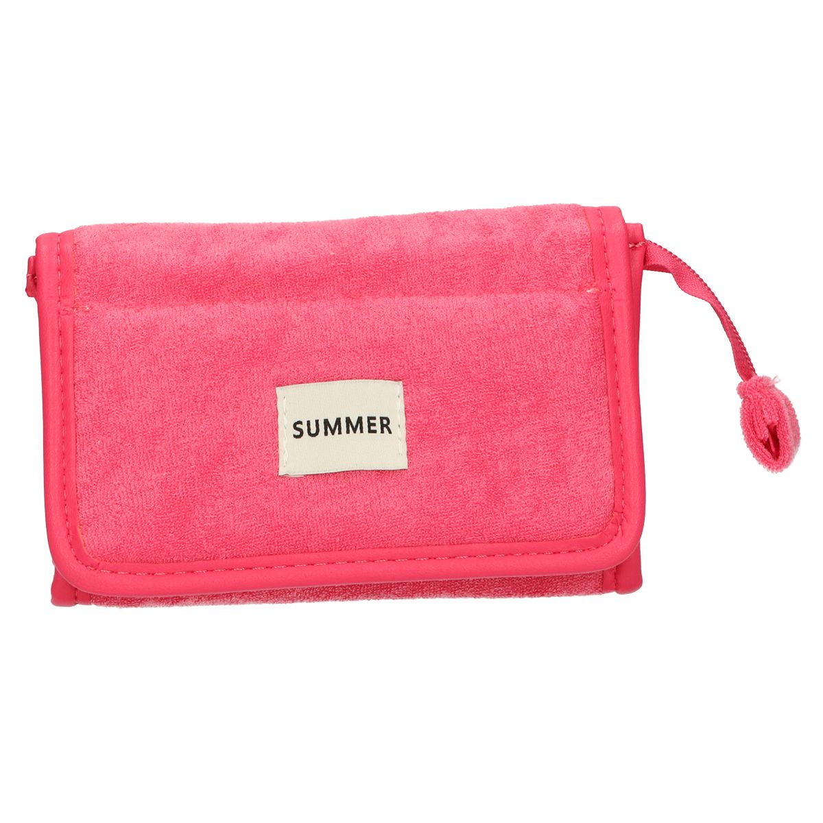 Borsa per specchio da viaggio in spugna rosa 16,5 cm x 12 cm