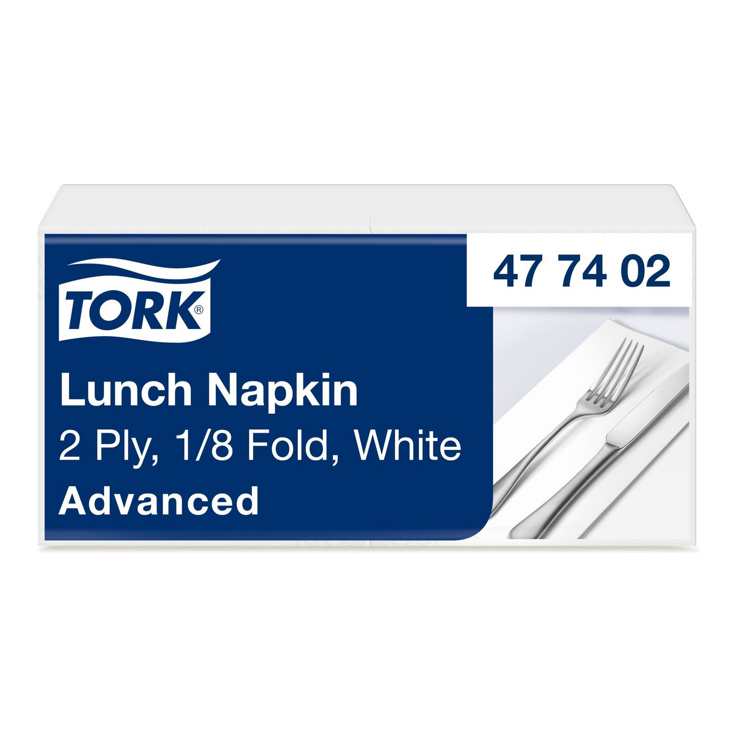 Tork lunchservet wit 33x33 2-laags 1 8 vouw (200 stuks)