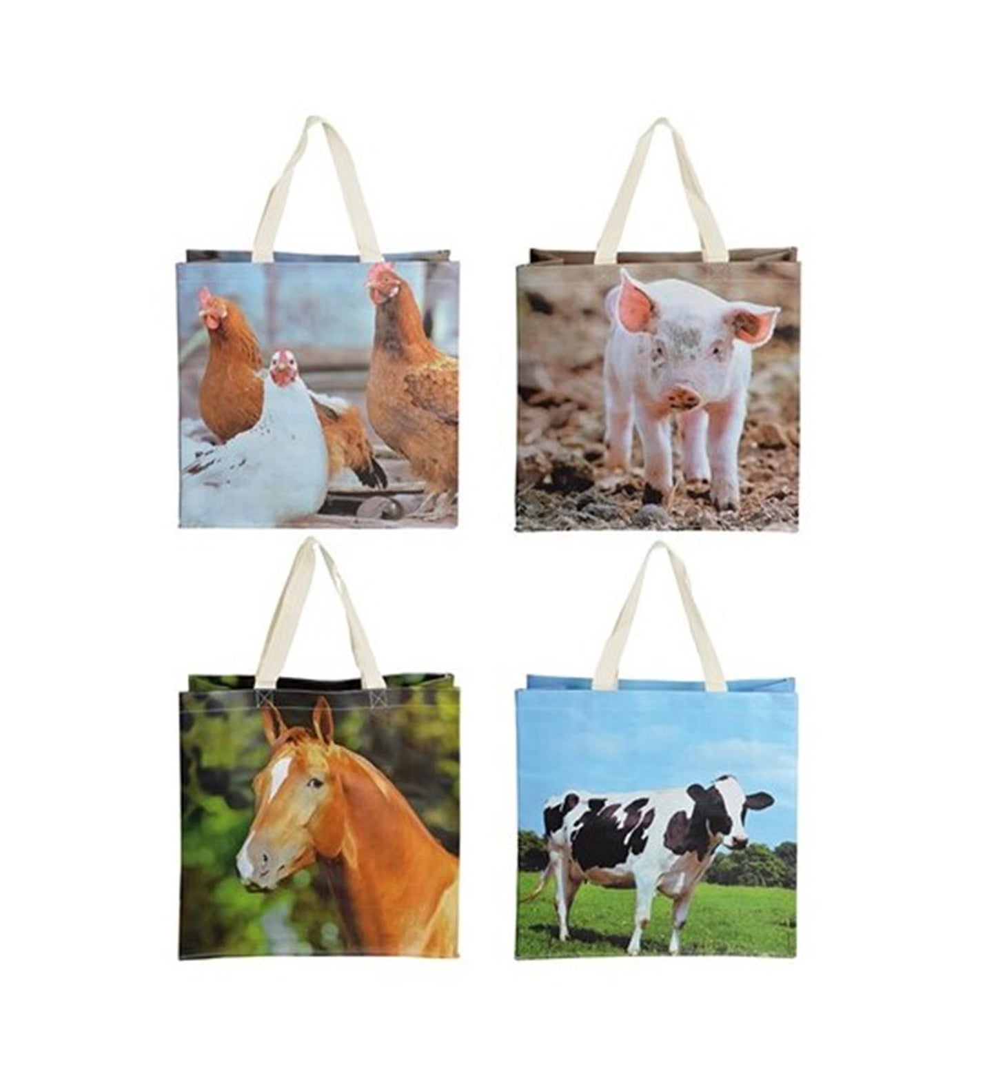 Esschert design bolso shopping animales de la granja
