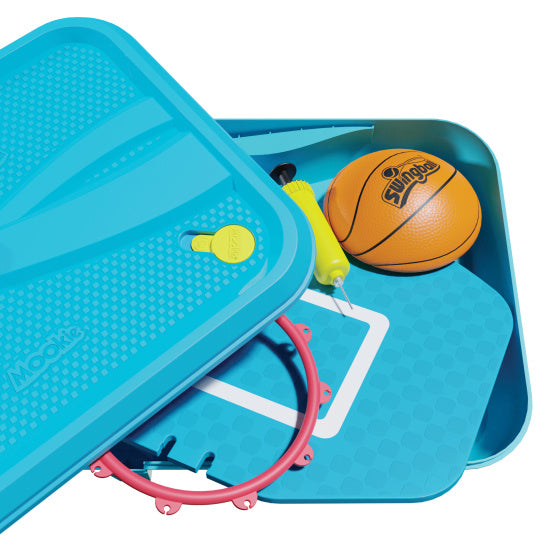 Swingball first basketbalpaal met all surface basis blauw rood