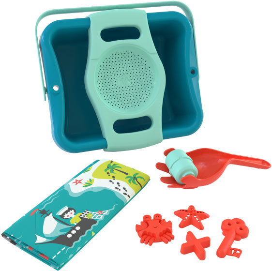 TP Toys Ahoy de madera de madera con accesorios de sacos de arena extensibles
