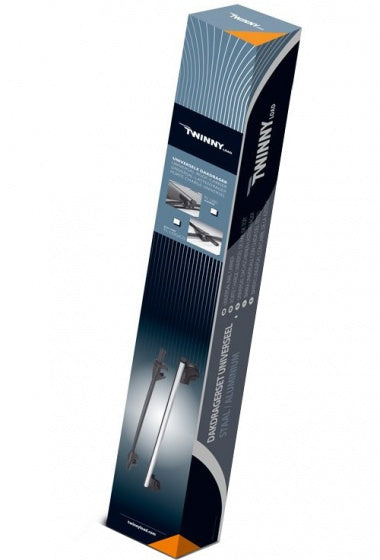 Set di portapacchi per tetto 124 cm in argento in alluminio