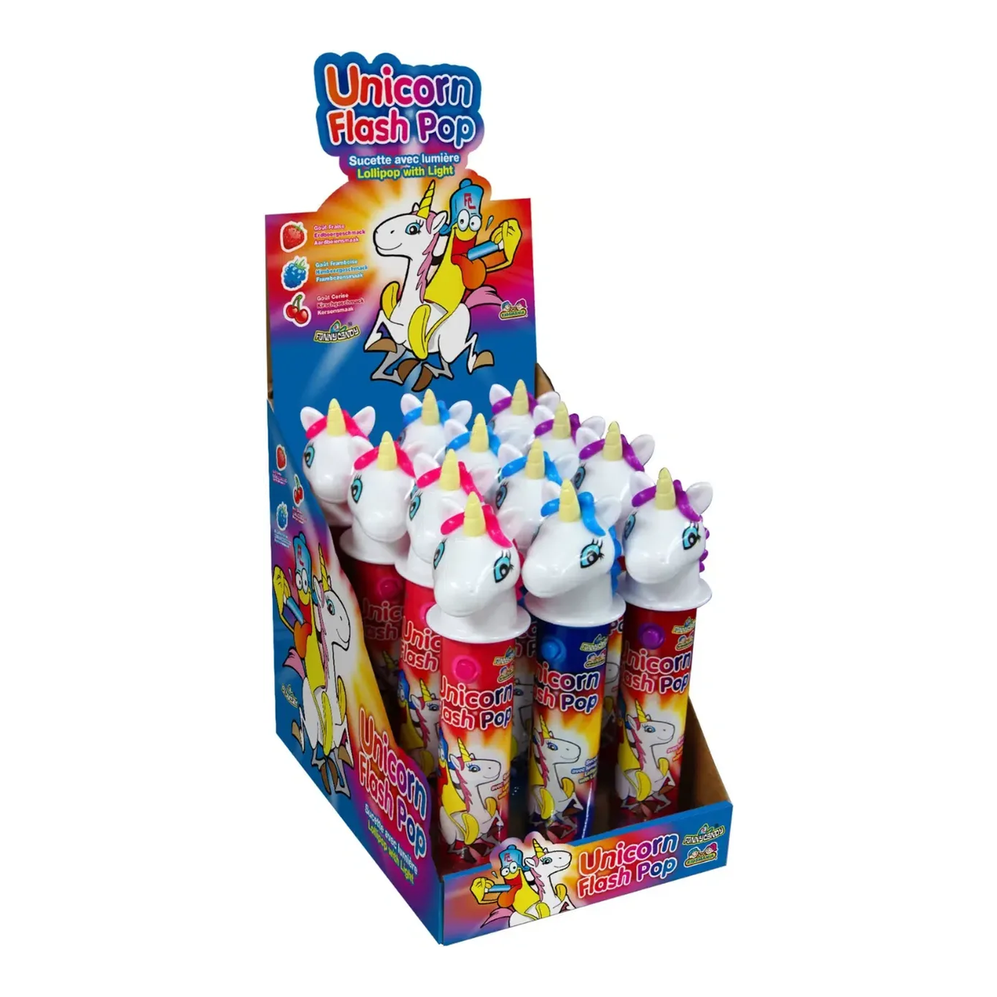 Divertido caramelo unicornio flash pop (12x 12gr)