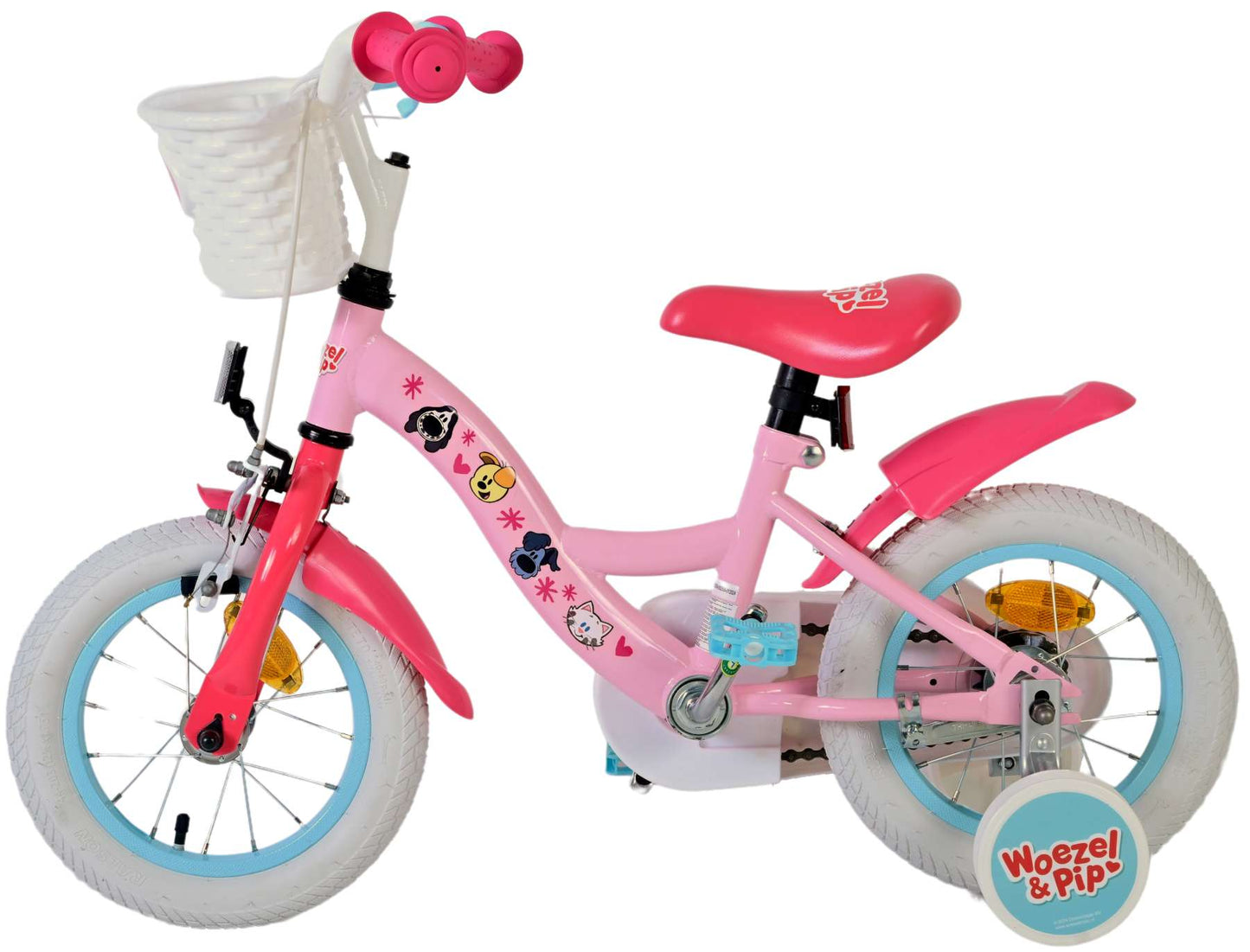 Woezel Pip Pip Bilke's Bike Girls rosa 12 pollici