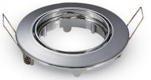 V-tac faretto da incasso orientabile 50mm tondo cromo 5013320