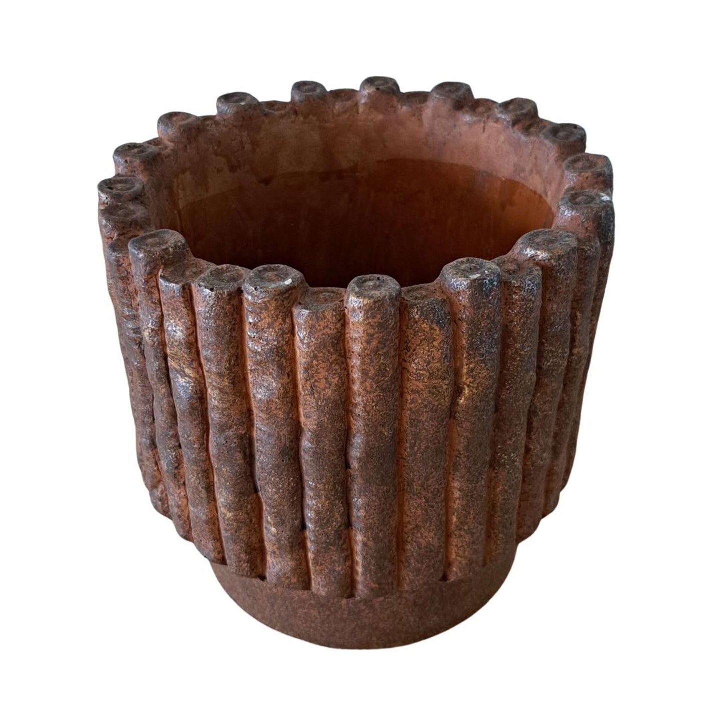 Vaso da fiori Ptmd elza marrone 18x18x17cm