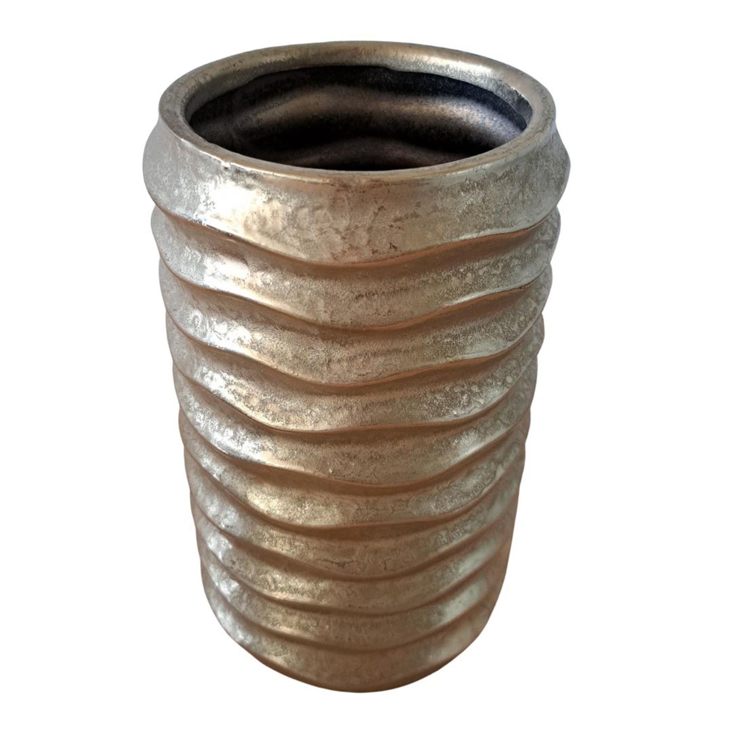 Ptmd macetero lodas oro 12x12x20cm