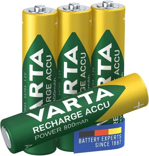 Varta recargable mini batería Penlite AAA 800 mAh NIMH 1.2V 4 piezas en el mapa