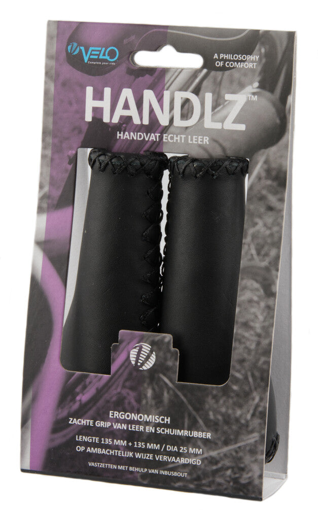 Maniglia Velo in pelle Ergo 135 135mm Nero