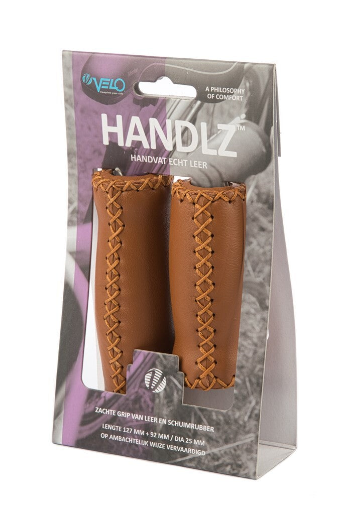 Velo Handle Leather 92 127mm Brown - Real leather