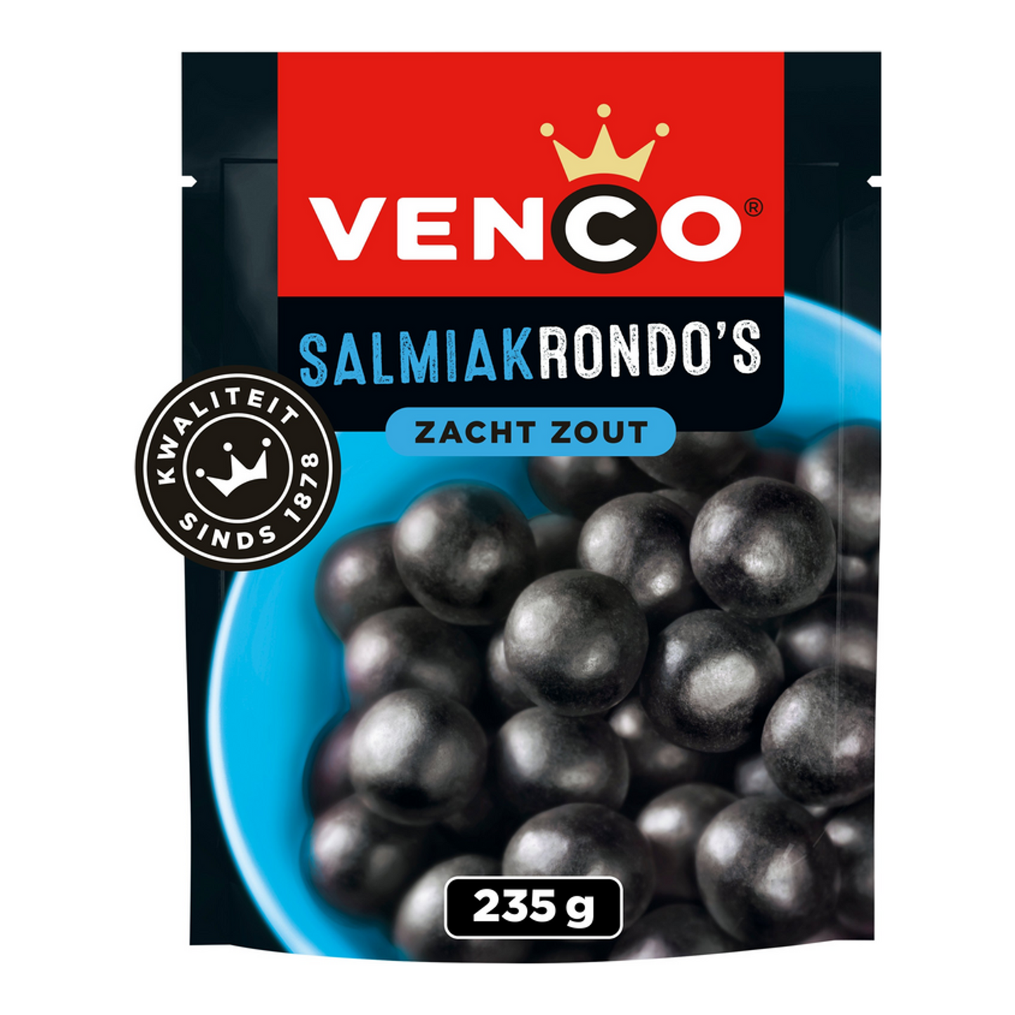 Bolsa de pie de Venco salmiak rondo (10x 235gr)