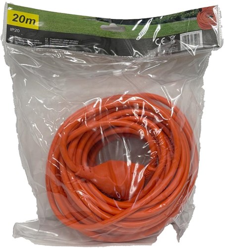 Cable de extensión | pvc | naranja | 3x1,5qmm | 20m | técnica