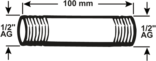 Cornat galva buisnippel mm 1 2 100mm (530) - vfb5301210