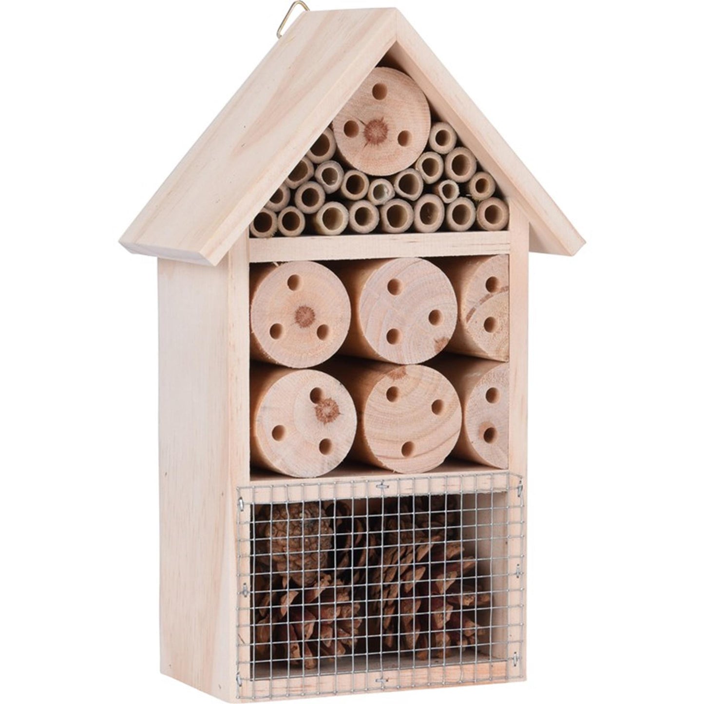 Hotel de insectos de madera básica 15x9x25 cm