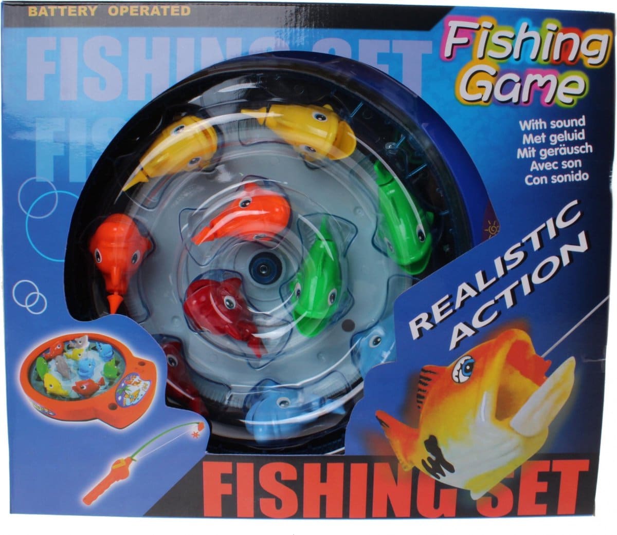 Bongerers Toy Fish Game con 10 peces, trabaja en baterías