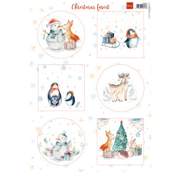 Marianne design • hoja recortable Bosque navideño 1ud