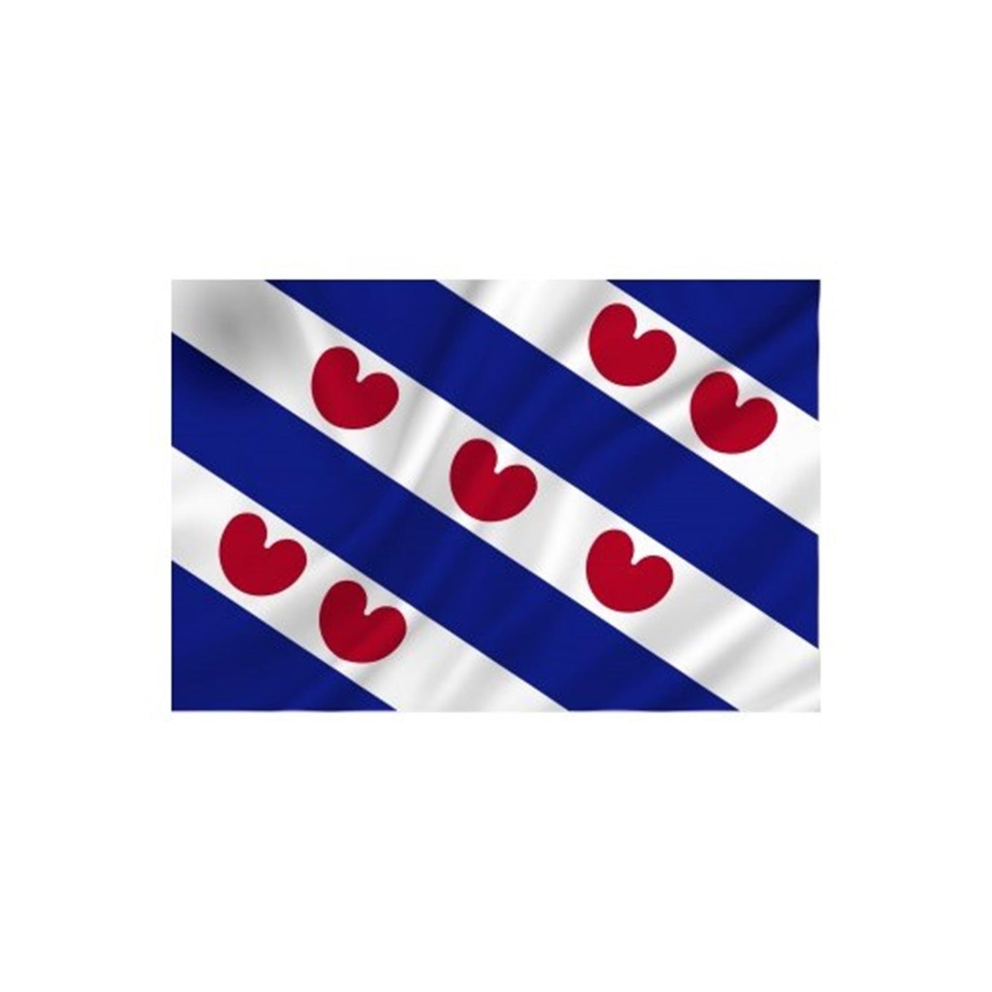 Dokkumer flags bandera central Frisia 50x75 cm spun-poly