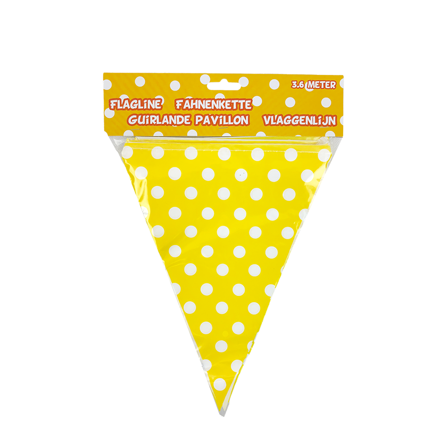 Bandierine buon compleanno gialle 360cm