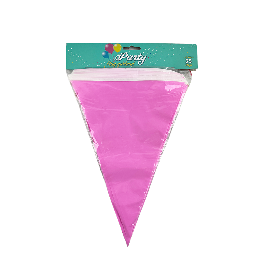 Banderín rosa 600cm