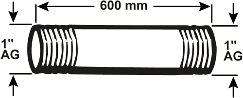 Cornat galva buis mm 1'' 600mm (530) - vzs530160