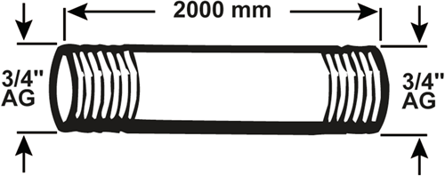 Cornat galva buis mm 3 4 2000mm (530) - vzs53034200