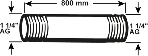 Cornat galva buis mm 5 4 800mm (530) - vzs5305480