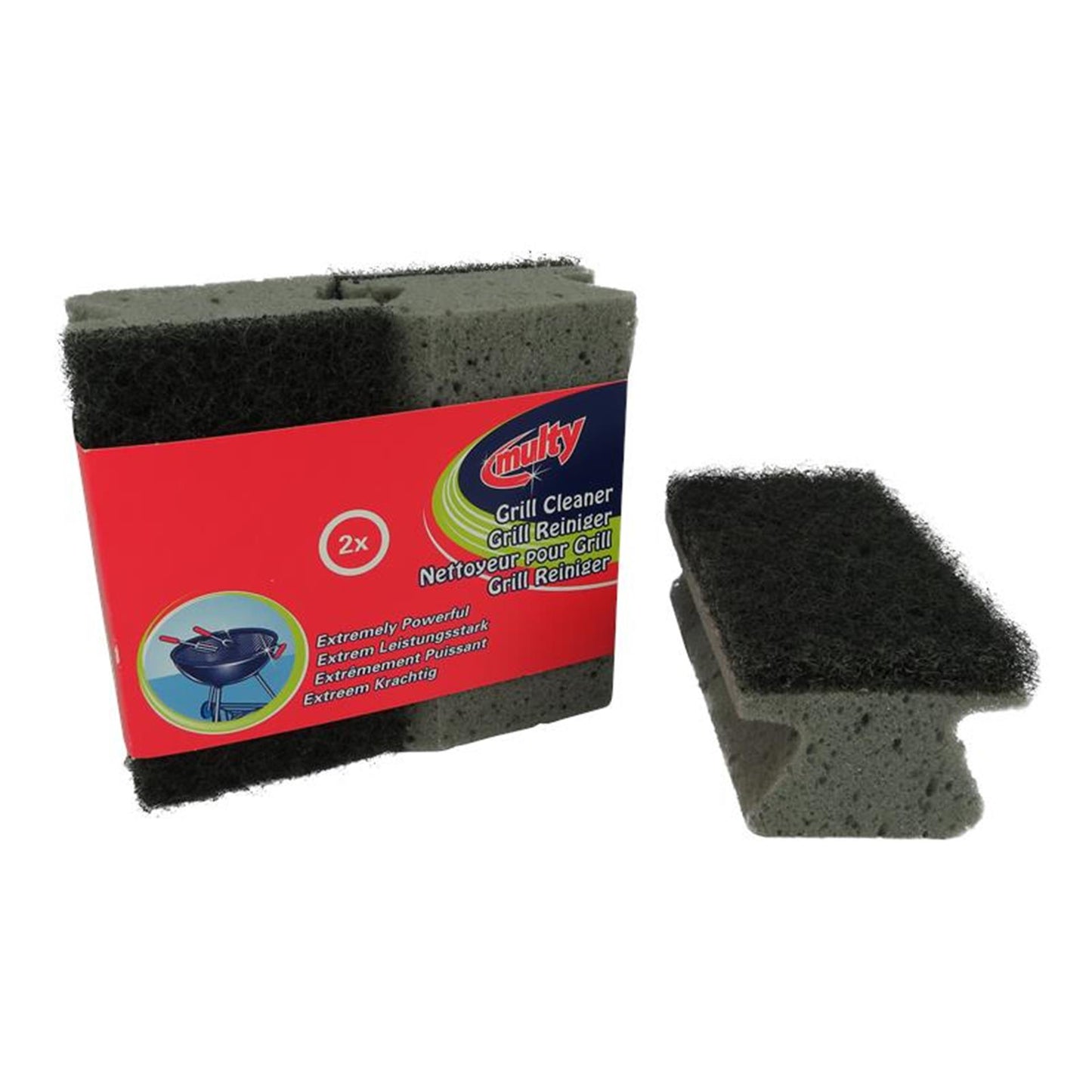 Esponja Multy multy grill con mango pack de 2 piezas
