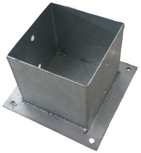Soporte de poste Waelbers sobre placa de 151 mm, galvanizado en caliente (fv) - 1 pieza(s) - 42836353.99